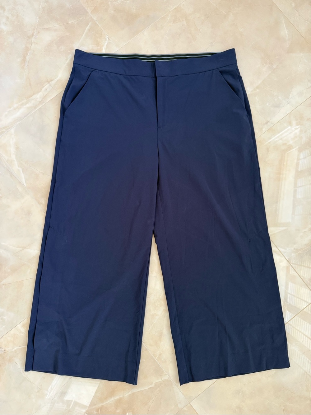 Athleta navy wide leg pants